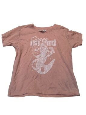 Bella Canvas T-Shirt Light Pink White Coney Island Mermaid Graphic 5T